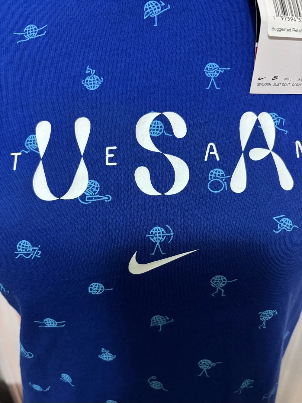 Nike Royal Blue USA Graphic Sleeveless Tank